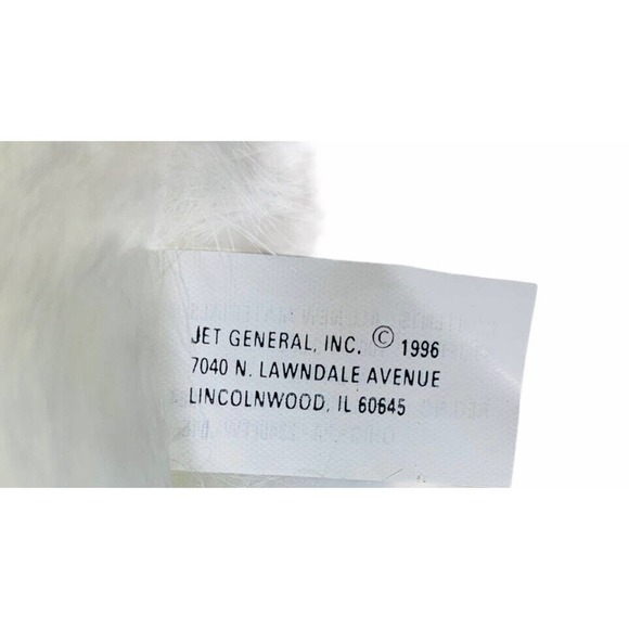 Vintage Jet General White Stuffed Plush 14" Christmas Girl Bear w/ Sweater 1996 - Picture 7 of 7